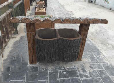 重庆仿树根垃圾桶